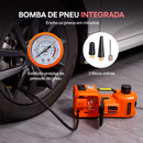 Kit AutoCar 3 em 1 - Macaco Elétrico, Compressor de Ar e Chave Impacto + BRINDE: Pistola Universal